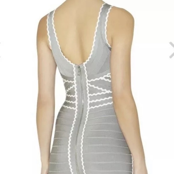 NWT Herve Leger Kenna Scalloped Bandage Dress-xs - Picture 3 of 8